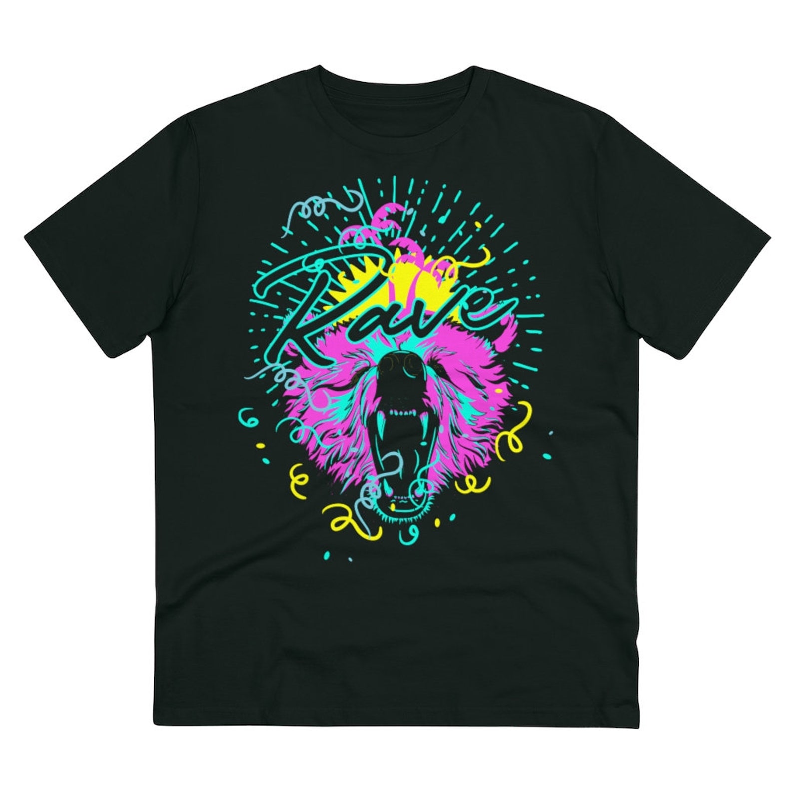 Rave Bear 100% Organic Cotton T-shirt - Etsy
