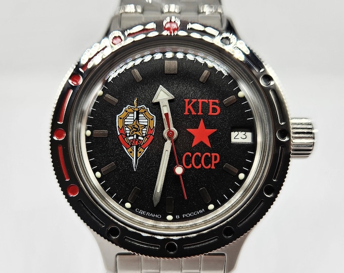 Vostok Kgb Orologio da Sub 200M Automatico Militare Machanische