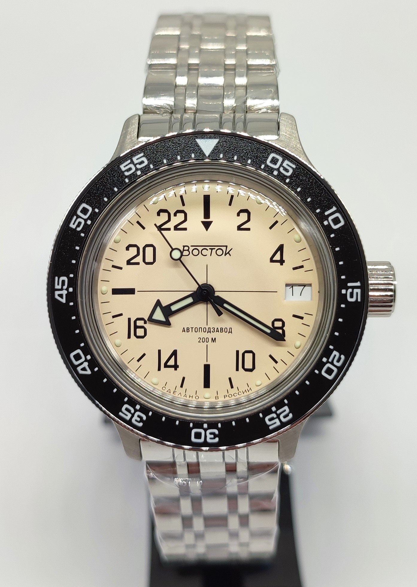 Vostok Amphibia 2431 24h 24 Hour Scale Dial Polar Beige 720074 - Etsy ...