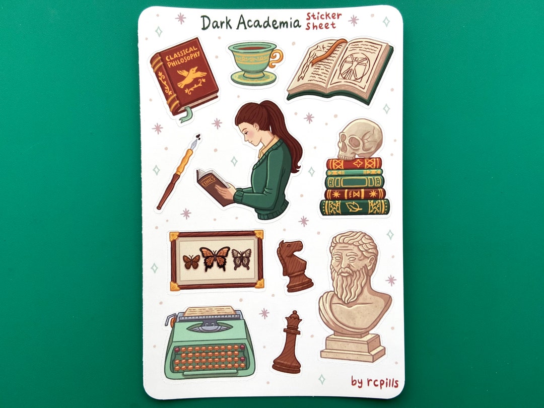 Dark Academia Sticker Sheet by Rcpills/matte & - Etsy UK