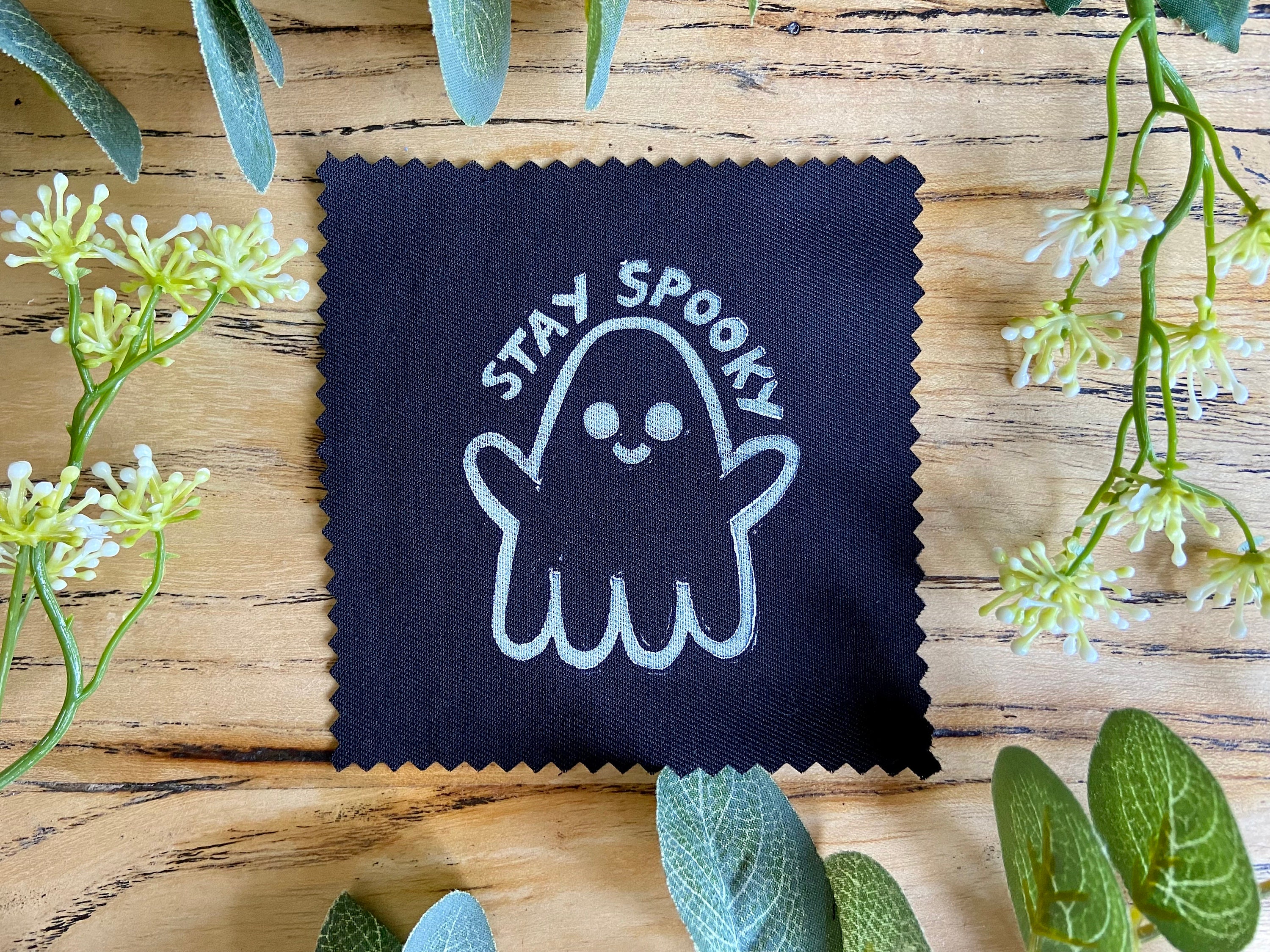 Sorta Spooky Patch Punk/Ghost Patch Embroidery Patch Iron On Patches DIY  Sometimes My Eyes Leak Embroidered Patches Sew Stickers