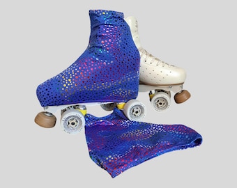 Skatecover Deluxe, beschermers voor ijs- en rolschaatsen, diverse kleuren met foliedruk, kleurrijk, handgemaakt door een klein bedrijf in Duitsland