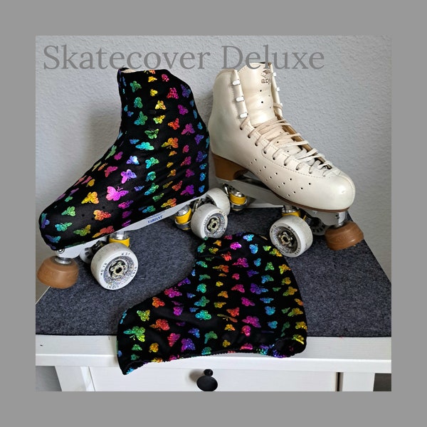 Skatecover Deluxe verschiedene Designs schützende Stiefelschoner, Überzieher für Eiskunstlaufen und Rollkunstlaufen, Spandex Sonderstoff