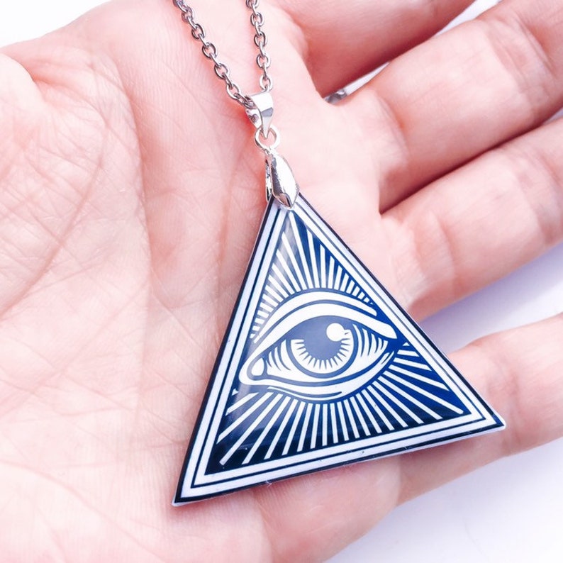 All seeing eye resin necklace eye of providence necklace Etsy