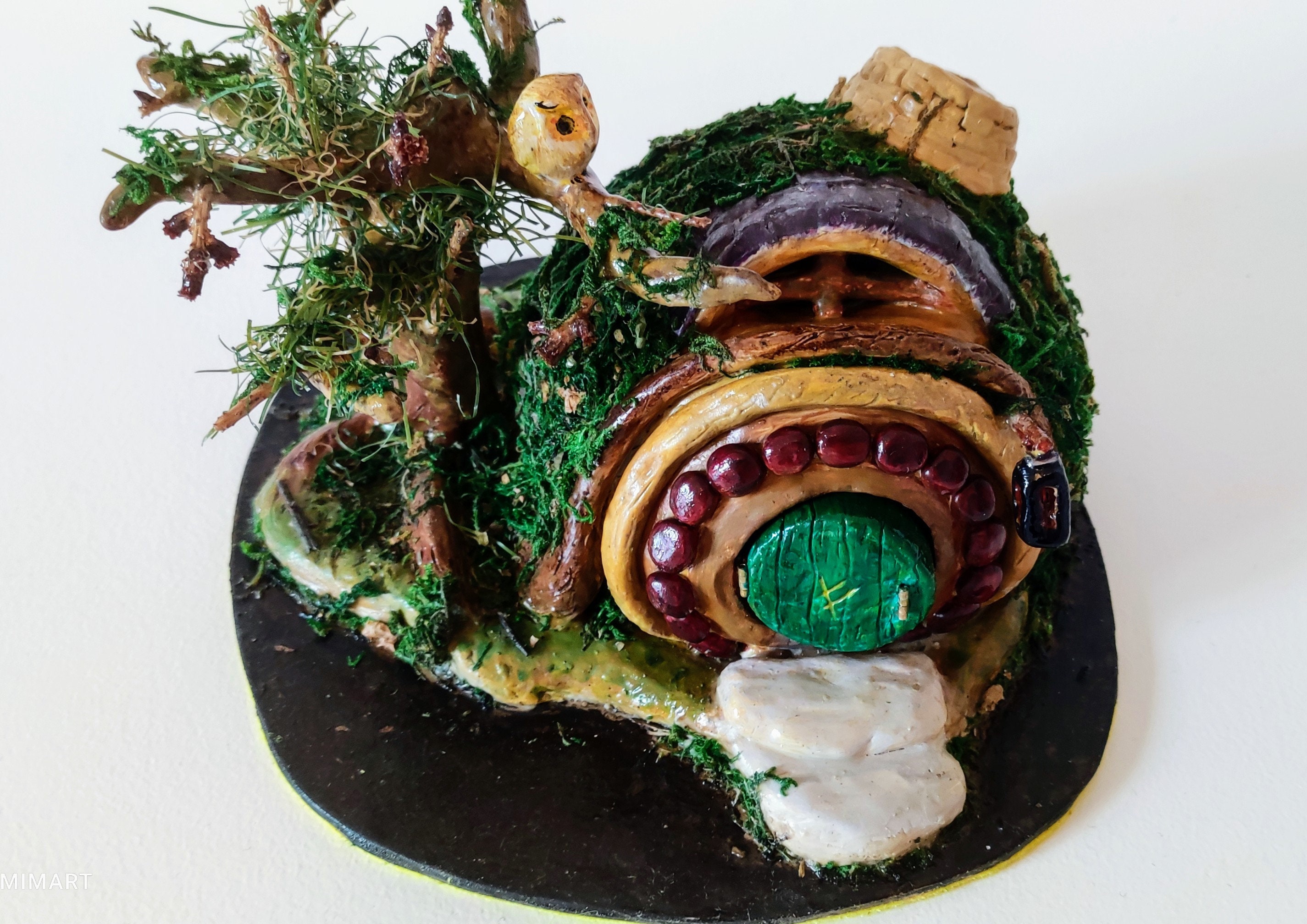Haus von Hobbit Geschnitzten Ton. Hobbit es House 'green | Etsy