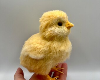 Fluffy needle felted chick