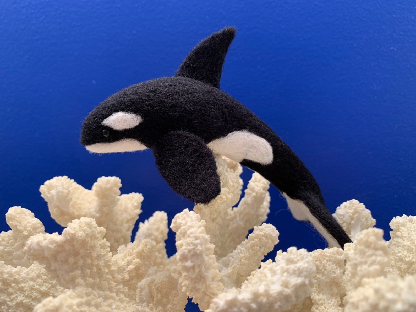Precious Needle Felted Wool Orca Sculpture Etsy