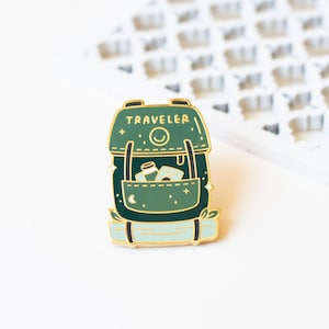 Traveler's Backpack Enamel Pin | Travel Enamel Pin | Camping Enamel Pin | Pins for traveler