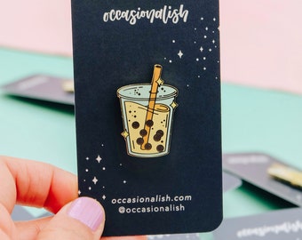 Boba Milk Tea Enamel Pin | Asian Food Enamel Pin