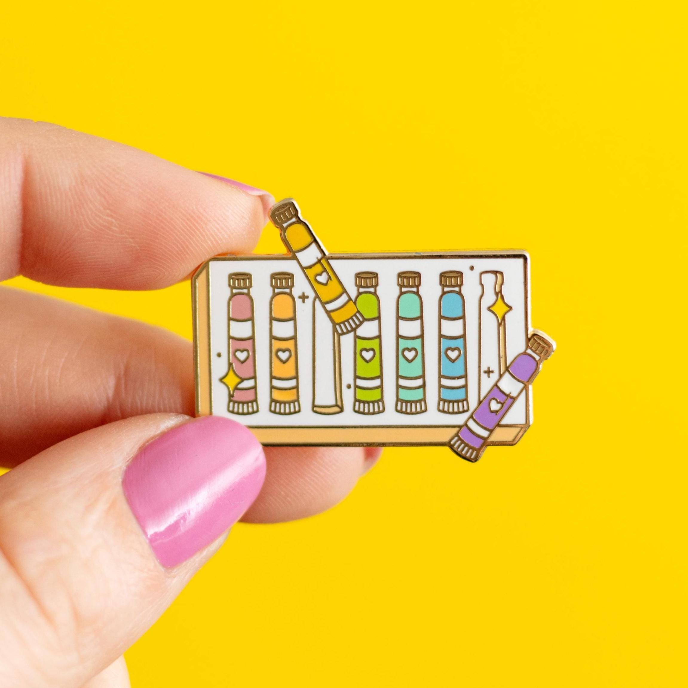 Pastel Paint Set Enamel Pin | Paints Enamel Pin | Rainbow enamel pin | Artist enamel pin | Colorful Enamel Pin | Watercolor Enamel Pin
