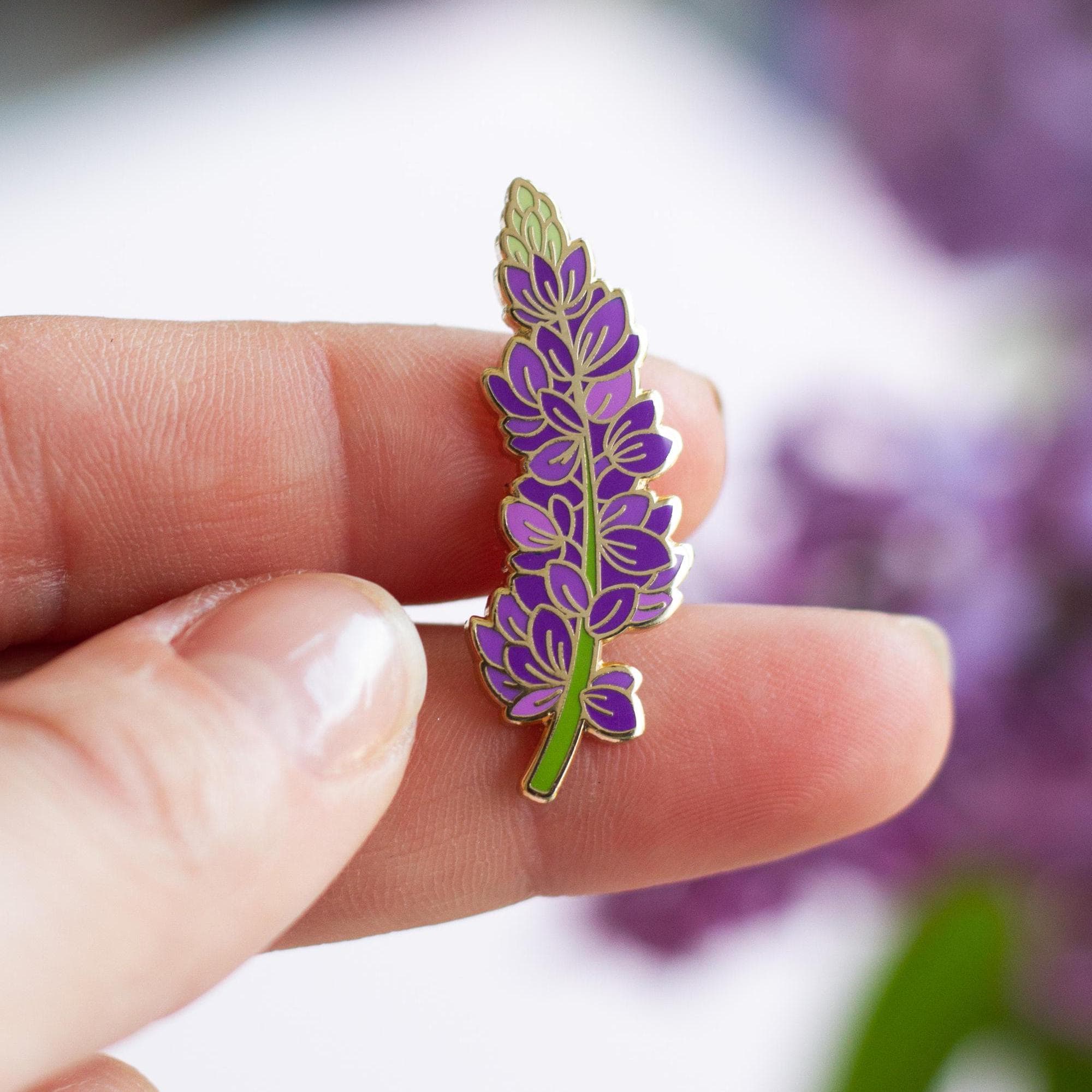 Lupine Enamel Pin - Etsy