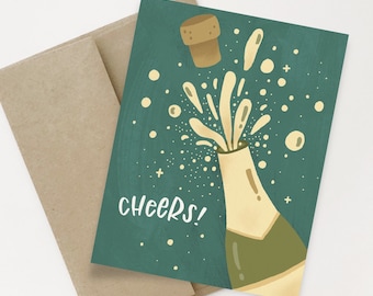 Cheers! A2 Greeting Card | Wedding card | Anniversary Greeting Card