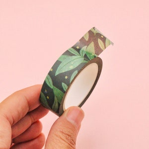 Midnight Leaves Washi Tape | Plant Washi Tapes | Artist Washi Tapes