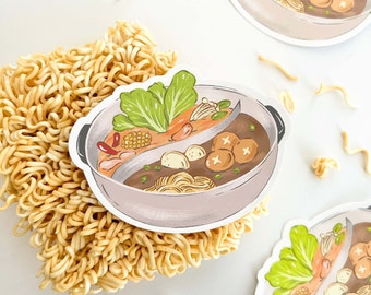 Hot Pot Vinyl Sticker | Vinyl sticker | Asian Food Sticker