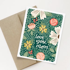 Love you mom Greeting Card | Mother's Day greeting card | I Love You Card | Love Cards