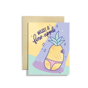 Qué es una tarjeta de felicitación A2 de manzana fina / tarjetas de felicitación insignificantes / tarjetas de piña