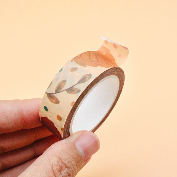 Fall Foliage Washi Tape: Autumn Leaves, Scrapbook Planner Tape