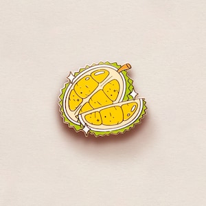 Durian Enamel Pin Food Enamel Pin Thai Enamel Pin Asian Enamel Pin image 1