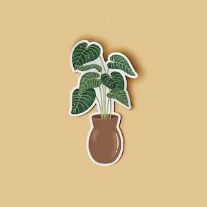 Philodendron Gloriosum Glanzaufkleber | Vinyl-Aufkleber | Zimmerpflanze Sticker