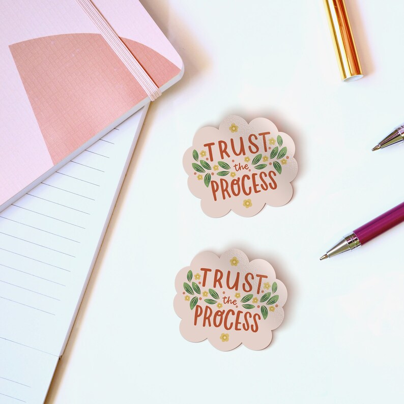 Trust the Process Vinyl Sticker Manifestation sticker Affirmation Sticker Motivational Sticker image 3