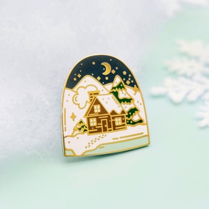 Winter House Enamel Pin | Christmas Pin | Winter Enamel Pin