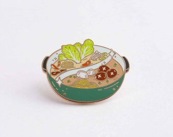 Hotpot Enamel Pin | Asian Food Enamel Pin | Hot Pot Enamel Pin