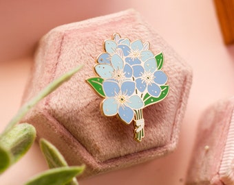 Forget-Me-Not Enamel Pin | Plant Enamel Pin | Flower Enamel Pin