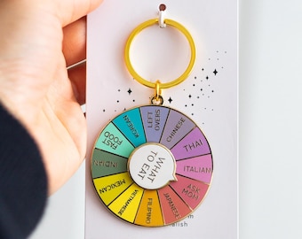 What To Eat Spinning Keychain: Interactive Foodie Gift