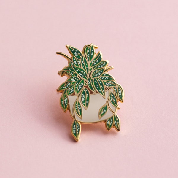 Hoya Splash Plant Enamel Pin | Houseplant Enamel Pin | Potted plant enamel pin | Plant lover enamel pin