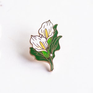 Calla Lily Enamel Pin | Plant Enamel Pin | Flower Enamel Pin