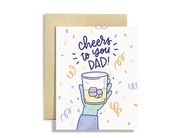 Cheers to you dad A2 Greeting Card | Father's Day Greeting Card | Gift for dad