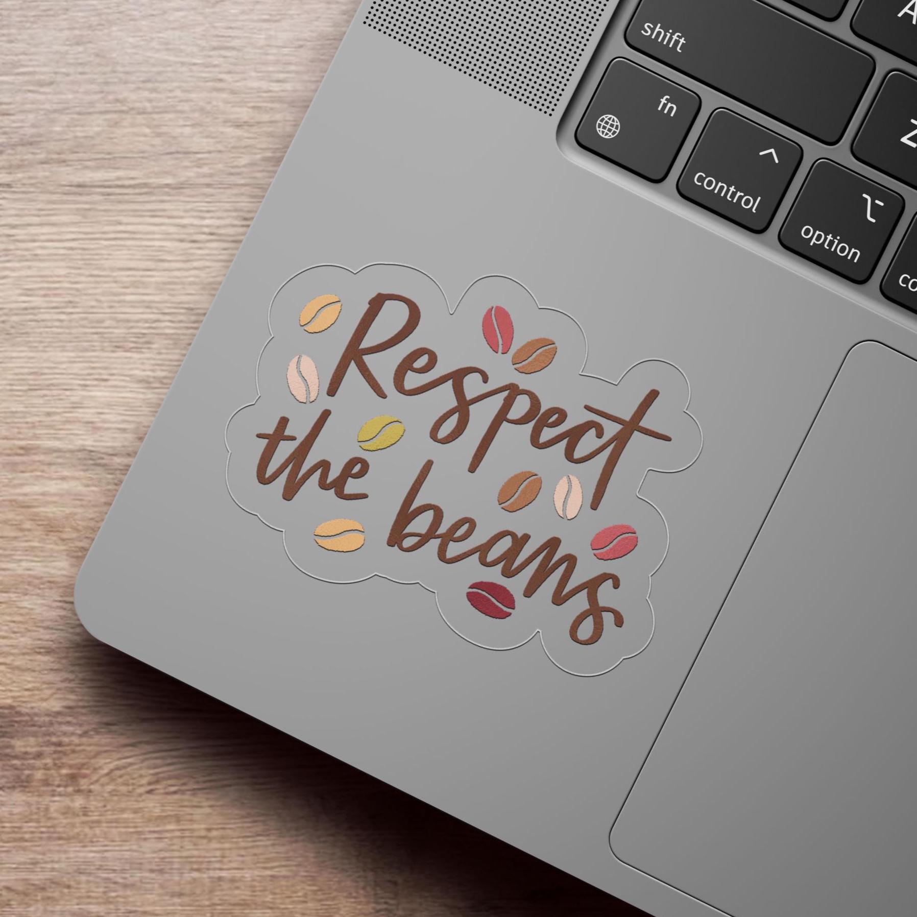 Respect the Beans Clear Sticker: Waterproof Vinyl Foodie Decal - Etsy