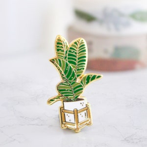 Bird of Paradise Enamel Pin | Houseplant Enamel Pin | Potted plant enamel pin | Greenery enamel pin