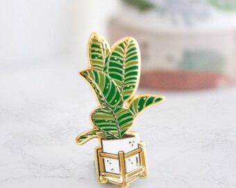 Bird of Paradise Enamel Pin | Houseplant Enamel Pin | Potted plant enamel pin | Greenery enamel pin