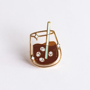 Iced Coffee Enamel Pin | Food Enamel Pin | Coffee enamel pin