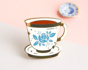 Teacup Enamel Pin | Asian Food Enamel Pin