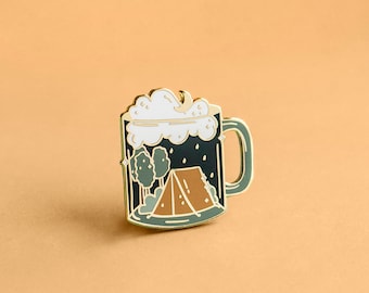 Camping Enamel Pin | Travel Enamel Pin | Outdoor enamel pin | Camping Mug Enamel Pin | Travel Enamel pin