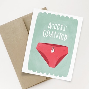 Acesso concedido A2 Cartão Comemorativo | Cartão engraçado | Cartão do amor | Sassy Cartão Comemorativo | Te amo cartão