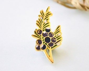 Juniper Berry Enamel Pin | Christmas Pin | Wreath Pin | Winter Enamel Pin