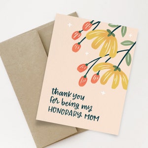 Danke dafür, meine Ehrenmama zu sein Grußkarte A2 | Grußkarte zum Muttertag | Karte für Mama | Danke, dass du meine Mutter bist