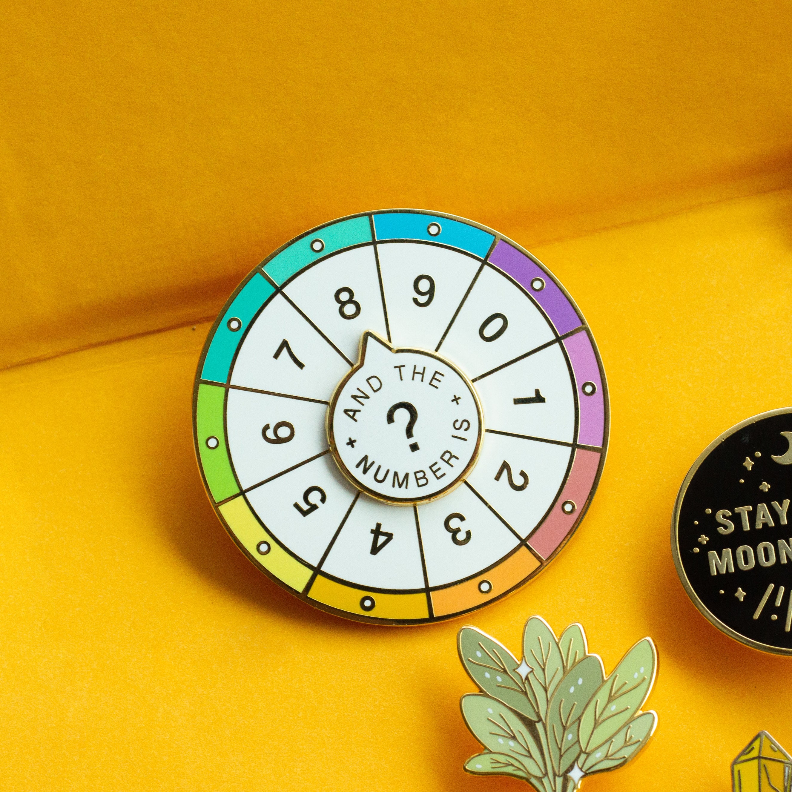 Spinning Numbers Enamel Pin: Interactive Decision Maker - Etsy