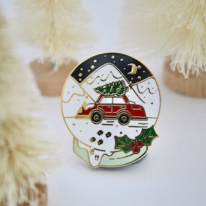 Snow Globe Enamel Pin | Winter Enamel Pin | Travel Enamel Pin | Christmas tree enamel pin