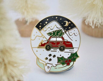 Snow Globe Enamel Pin | Winter Enamel Pin | Travel Enamel Pin | Christmas tree enamel pin
