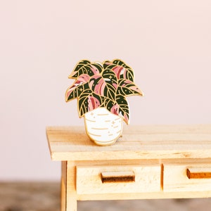 Pink Princess Philodendron Enamel Pin | Houseplant Enamel Pin