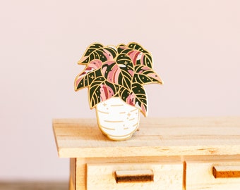 Pink Princess Philodendron Enamel Pin | Houseplant Enamel Pin