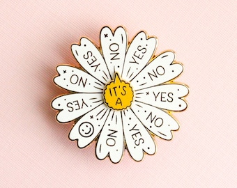 Spinning Daisy Enamel Pin Spinning Daisy Enamel Pin