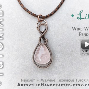 Video Tutorial, Wire Wrap Tutorial, Wire Wrapped Pendant Tutorial, Wire Jewelry Tutorials, Wire Weave Tutorial, Wire Work Tutorial, DIY
