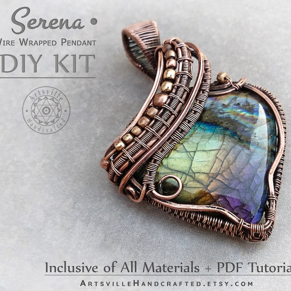 FUll DIY Kit, Wire Wrapping Kit, Jewelry Making Kit, Craft Kits for Adult, Jewelry Wiring Kit, Crystals jewelry Making Kit, How to Wire Wrap