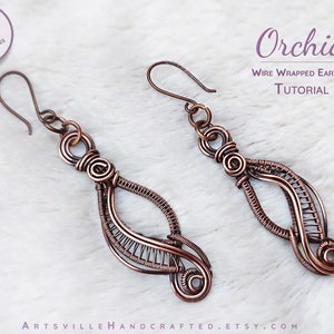 Wire Wrap Earrings Tutorial to the Orchid design. Learn to create a beautiful pair of earrings using this Wire Wrap Tutorial.