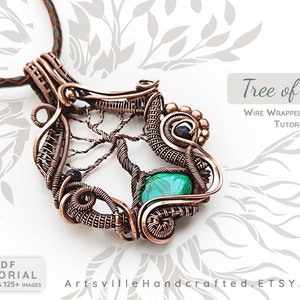 Tree of Life Pendant Tutorial, Wire Wrap Tutorial, Wire Weaving Tutorial, Wire Wrapping Tutorial, Jewelry Making, Wire Work Pattern Tutorial image 1